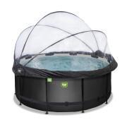 Swimming pool with sand filter pump and dome and heat pump in leather child Exit Toys 360 x 122 cm