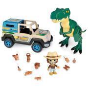 Figurine with car and dinosaur Famosa