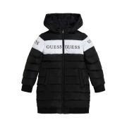 Long hooded jacket for girls Guess