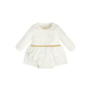 Baby girl's lace chenille bodysuit dress Guess