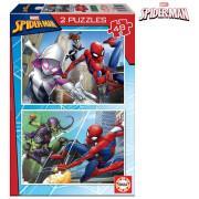 Puzzle 2 x 48 pièces Spiderman Marvel