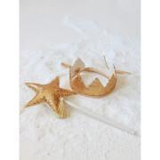 Fairy crown and magic wand Moi Mili Gold Sequins