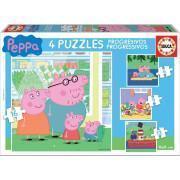 6-9-12-16 piece progressive puzzle Peppa Pig
