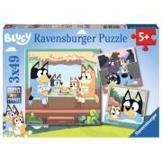 3x49 pieces bluey's adventures puzzle Ravensburger