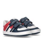 Low velcro baby girl sneakers Tommy Hilfiger Blue/White/Red