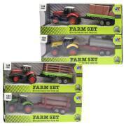 Tractor with metal trailer Xin Yu Toys